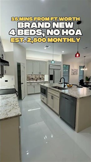 NEW 4 Bedroom For Sale With Storage Space and Close to Fort Worth, Listed at $375k