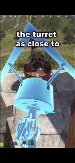 Rust how to hide a auto turret inside the wall #rustclips #rust #gaming #gamer