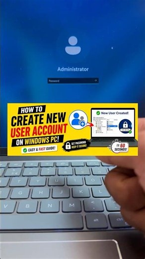 How to Create a New User Account on Windows in 60 Seconds! #pctipsandtricks #howto #window11 #shorts