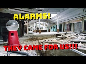 ABANDONED SUPER MALL! (ALARMS TRIGGERED! SECURITY CAME!) 3 abandoned locations in one video!