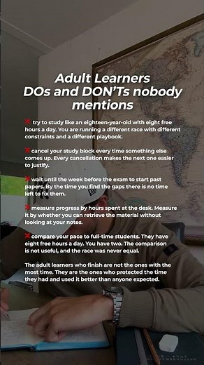 The dos and don'ts that actually matter for adult learners