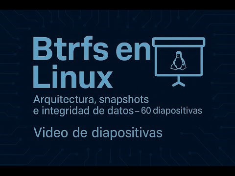 Btrfs en Linux: arquitectura, snapshots e integridad de datos (60 diapositivas)