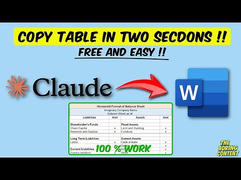 How to Copy and Paste Tables from Claude AI to Microsoft Word (Without Breaking Format!)