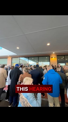 Let’s review the so-called public hearing process on RWJ Barnabas trying to close the hospital in Long Branch: - violated public notification laws and scheduled the public hearing on closing Monmouth Medical Center during the workday - canceled it but 250 people showed up anyway - and then moved it out of Long Branch—into a room so small that our residents can’t even be heard as they voice their opposition to a plan that would close their hospital. Just look at this line of people waiting to spe