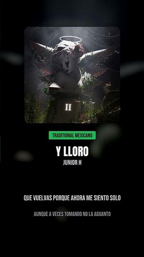 Y LLORO - Junior H (Letra/Lyrics) #shorts