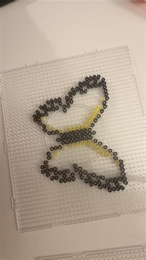 Hama beads butterfly 🦋 | perler beads creation #shorts #pixelaart #craft