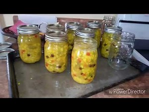 Canning Corn salsa 🌽🍅
