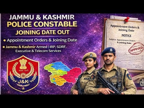 JKP Constable Joining Date Out | Appointment Letter | Training Date | Executive | Armd | IRP & Other
