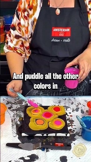 Fluid Art for Beginners 🎨 Let’s pour! - Amsterdam Acrylics & Pouring Medium PART 4 by MarjoleinART