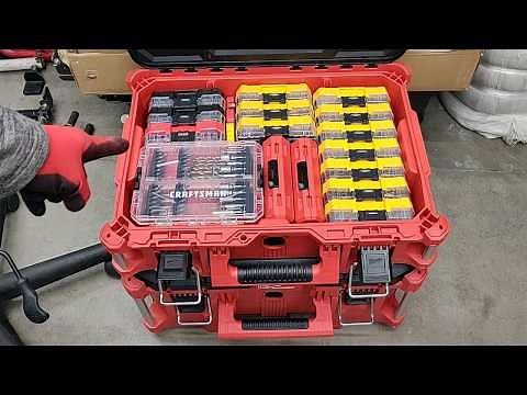 Milwaukee Medium Packout Case, Over 500 Bit Storage!