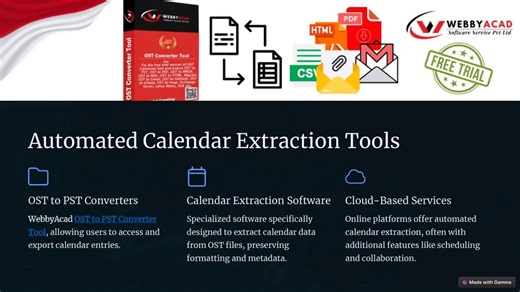 Backup Calendar data from OST Outlook Files