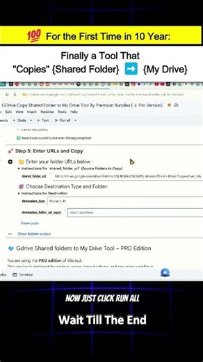 Google Drive Copy Shared Folders to My Drive Tool