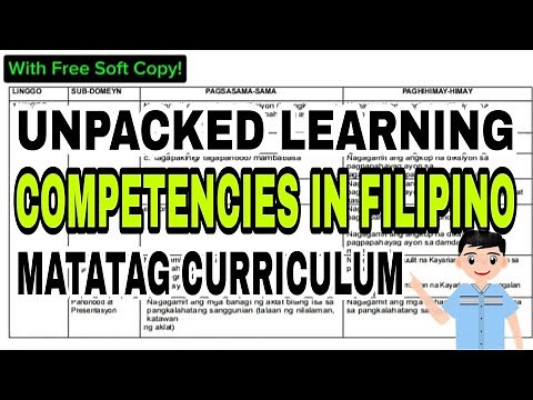 Unpacked Learning Competencies in Filipino / MATATAG Curriculum