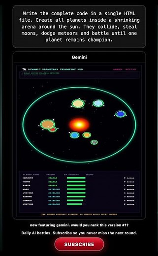 ChatGPT vs Gemini vs Claude vs DeepSeek: Planet Battle Arena #aicoding #chatgpt