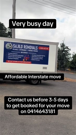 🚚 SAJILO REMOVALS Moving made simple & stress-free. ✔️ Local & Interstate moves ✔️ Home & office relocations ✔️ Safe handling of furniture ✔️ Reliable & friendly movers 🔥 Special offers on interstate moves 📞 Call or text: 0414 643 181 #sydney #melbourne #adeliade #removals #interstate