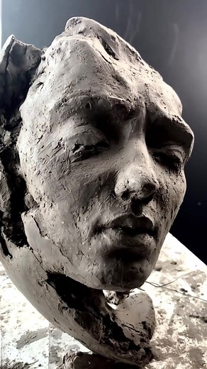 Creating a Handmade Female Portrait Sculpture in Clay