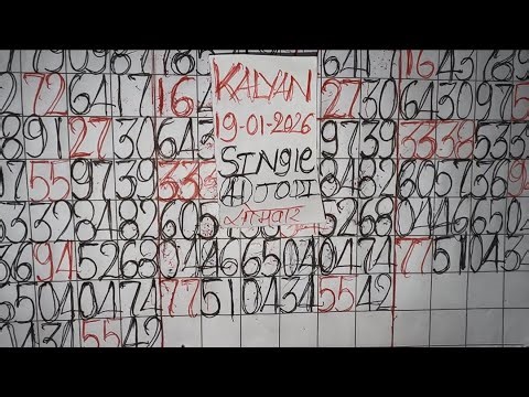 KALYAN MATKA OPAN LINE TRICKS TODAY CHART GUESSING 19/01/2026 SINGLE ((41))JODI TRICK.