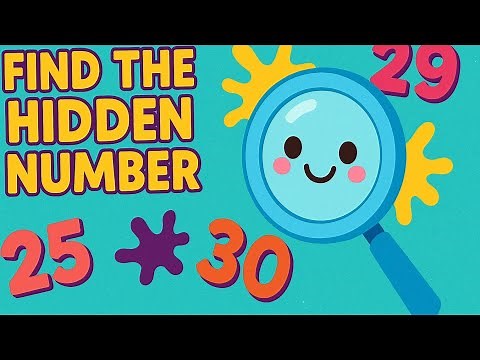Find the Hidden Number (21-30) Game for Kids in Kindergarten Elementary Grade School