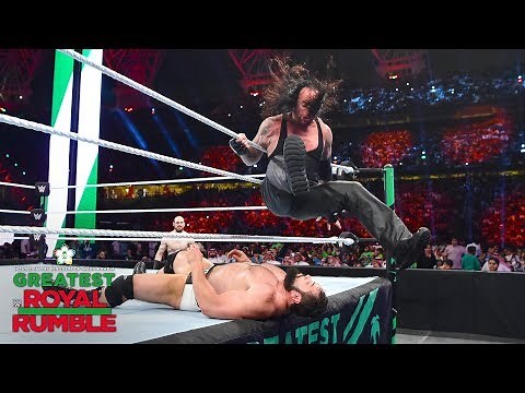 The Undertaker spoils Rusev Day with a vicious leg drop on the apron: Greatest Royal Rumble