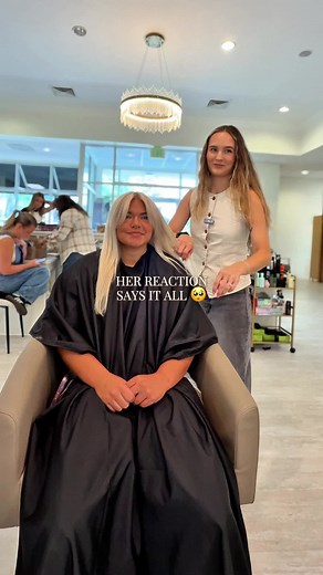 This never gets old... literally why we became stylists 🥹 #ClientReaction #TransformationReveal #Theloftsalonandco #hairinspo #hairstylist