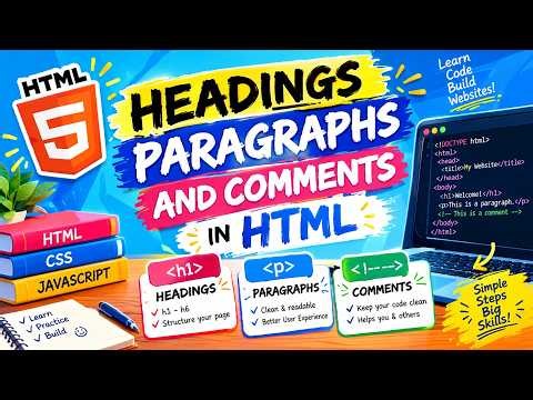 HTML Video 2: Headings, paragraphs, Comments in HTML explained easily AetherCode GEN