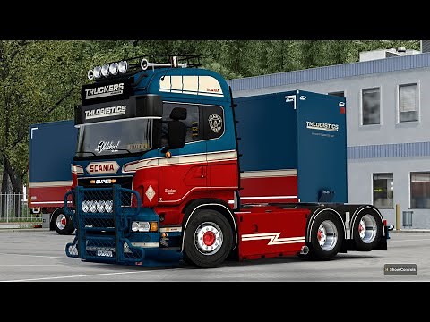 🔴ETS2 1.46 - Old Skool Scania R (RJL) with matte skin | Prepare for TM Convoy