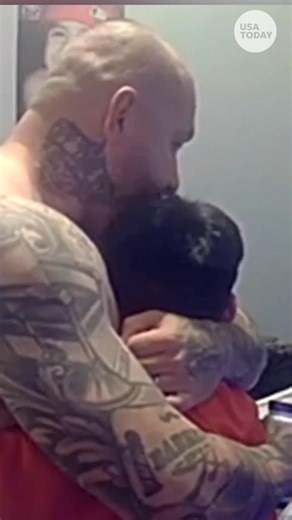 One life-changing question, one unforgettable hug - no more ‘step’ - just family! #humankind | Humankind