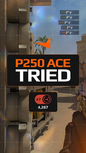 tried asked for a P250 drop in the pistol round, and it paid off with an ace, his eighth of Season 8 across 178 matches.