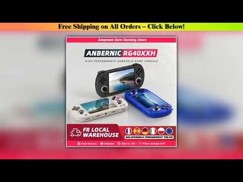 ANBERNIC RG40XX H Handheld Game Console 4'' Screen Linux System Joystick RGB Lighting Effect