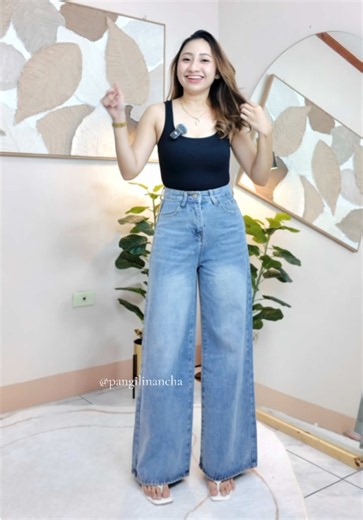 Baggy Jeans for Women: Light Vintage Wide-Leg Baggy Pants
