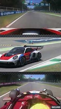 Lewis Hamilton Ferrari F1 2025 vs Porsche 911 GT3 R rennsport (992) at Monza