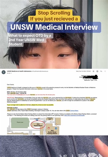 If you just received a UNSW Medical interview, here’s what to expect! Comment UNSW Med if you’re interested in arranging a UNSW medicine interview mock! Good luck everyone!!!! #medicalstudent #medicineinterview #hsc2025