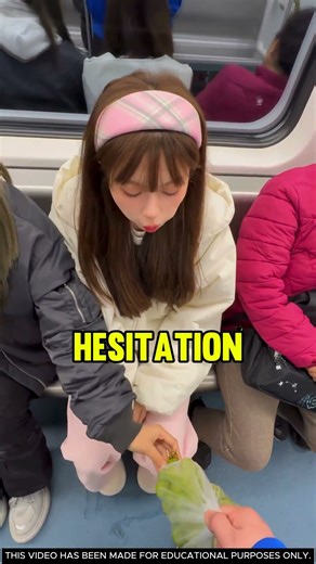 The girl only wanted to eat 1 grape! 🍇👧