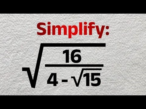 Watch Me As I Simplify this Tricky Square Root Easily!