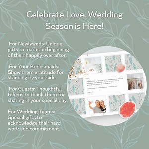 Find the Perfect Wedding Gifts! 🎉 For Newlyweds: Unique gifts to mark the beginning of their happily ever after. 💐 For Your Bridesmaids: Show them gratitude for standing by your side. 🎁 For Guests: Thoughtful tokens to thank them for sharing in your special day. 👏 For Wedding Teams: Special gifts to acknowledge their hard work and commitment. Discover our collection of personalized gifts to make every wedding moment unforgettable! 👉https://greetabl.com/builder #WeddingGifts #BridesmaidsGift