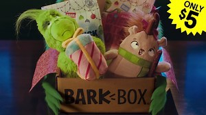 CYBER MONDAY SALE: Sign up now and get our special edition Grinch Box PLUS a free antler wearable—all for JUST $5. That's three original toys, two full bags of USA-made treats, one yummy chew, and our best-selling antler, all inspired by the grumpy green guy we know and love. Steal this deal now before the Grinch does! | BarkBox