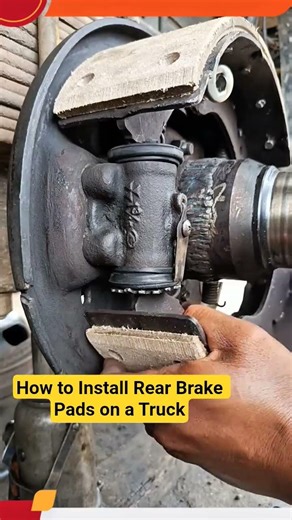 How to Install Rear Brake Pads on a Truck #shortvideo #mechanic #tips