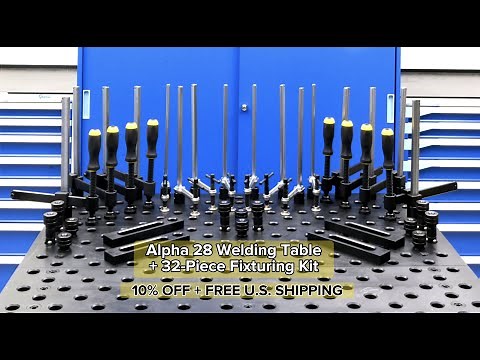 Alpha 28 Welding Table + 32-Piece Fixturing Kit from BuildPro