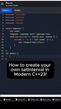 How to create your own setInterval in Modern C++23!