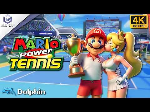 Mario Power Tennis - Gamecube - Dolphin Emulator Gameplay [4K 60FPS]