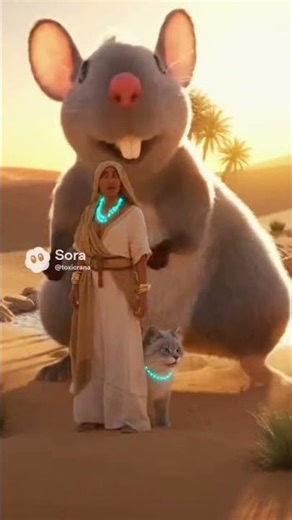 “Egyptian Lady & Giant Mouse Dance 😂🐭✨ | Magic Cat Adventure 🐱🔥