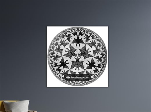 M C Escher Circle Limit Iv Heaven and Hell 1960 Canvas Escher Wall Art Maurits Cornelis Escher Poster Paint Modern Home Wall Decor Printing - Etsy