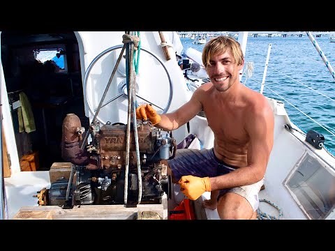 Rebuilding a 30 Year-Old Diesel Engine in the Cockpit of our Sailboat! | DIY Engine Rebuild Part 1.