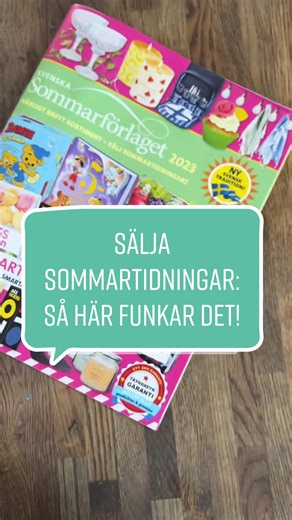 SÄLJA SOMMARTIDNINGAR – SÅ HÄR FUNKAR DET: 1. Starta direkt och fråga alltid dina föräldrar först så att de vet om att du säljer för Svenska Sommarförlaget 2. Sälj med katalog eller webbutik (132 lättsålda produkter) Du kan enkelt dela din webbutik med dina kunder 3. Sälj smart med appen. Där kan du lägga in order, följa din försäljning och snabbt skicka in din slutorder. Lägg in beställningar i din kundlista allt eftersom du säljer – via appen eller sommarforlaget.se 4. Erbjud dina kunder lever