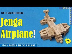 How to Build a Wooden Block Airplane ✈️ (Jenga Tutorial #72) Creative #Jenga Miniature Building Idea