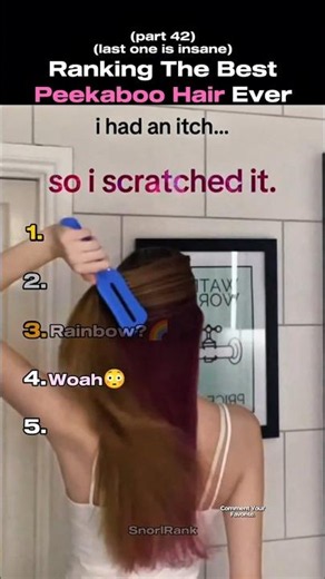 Ranking The Best Peekaboo Hair Ever! 😍 (part 42) #shorts #hairtransformation #peekaboohair
