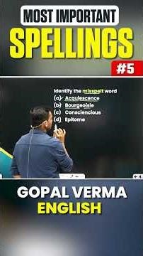 English for SSC Exam 🔥Gopal Verma English #shorts #ssccgl #gopalsir