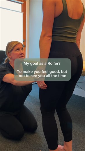 Nikki Olsen | Advanced Rolfer on Instagram: "My goal is to help your body reorganize around better support, teach you what to pay attention to, and give you the tools to care for yourself between sessions. I’m here when you need a tune-up—when life gets heavy, when you tweak something, when stress accumulates, or when your body just needs recalibrating. We’re not meant to navigate everything alone. Support matters. But if I’m doing my job well, you shouldn’t need to see me every single week fore