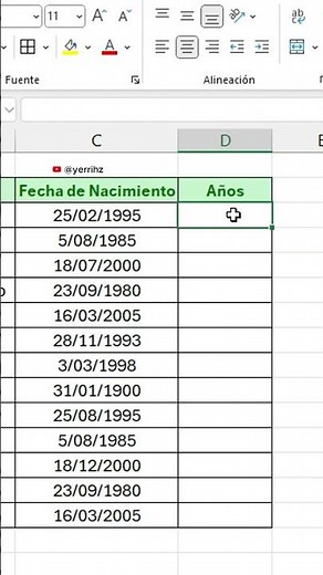 Como usar la Función hoy en Excel #excelavanzado #office #tutorial