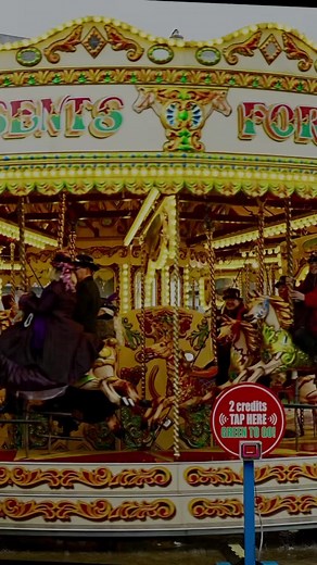 🎩 Steampunks 🎠Carousel ☔️ Cloudburst … One of our favourite moments from Weymouth Steampunk Weekend 🤩 #loveweymouth #weareweymouth #weymouth #weymouthsteampunkweekend #steampunks #carousel | Loving Weymouth & Portland